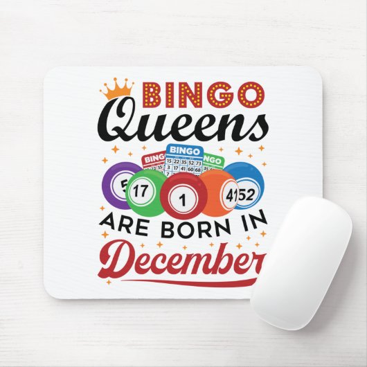 Bingo Birthday Bingo Queens wordt geboren in decem Muismat (Met muis)