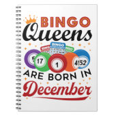 Bingo Birthday Bingo Queens wordt geboren in decem Notitieboek (Voorkant)