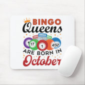 Bingo Birthday Bingo Queens wordt geboren in oktob Muismat (Met muis)