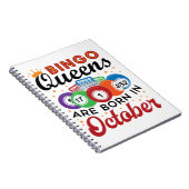Bingo Birthday Bingo Queens wordt geboren in oktob Notitieboek (Rechterzijde)