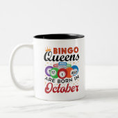 Bingo Birthday Bingo Queens wordt geboren in oktob Tweekleurige Koffiemok (Links)