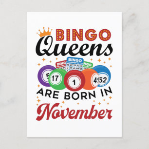 Bingo Birthday Women November Briefkaart