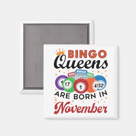 Bingo Birthday Women November Magneet (Voorkant / Achterkant)