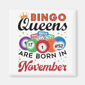 Bingo Birthday Women November Magneet (Voorkant)