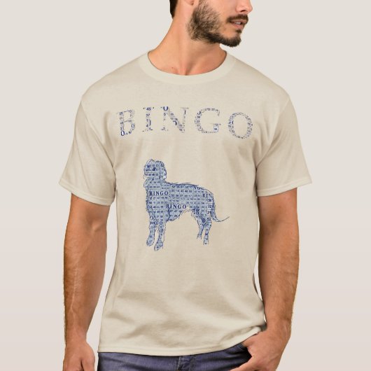Bingo blauw (Cartoon) T-shirt (Voorkant)