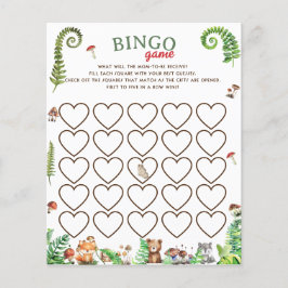 Bingo boslanddier baby shower spel