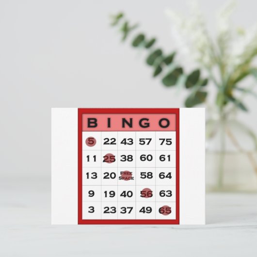 bingo briefkaart (Staand voorkant)