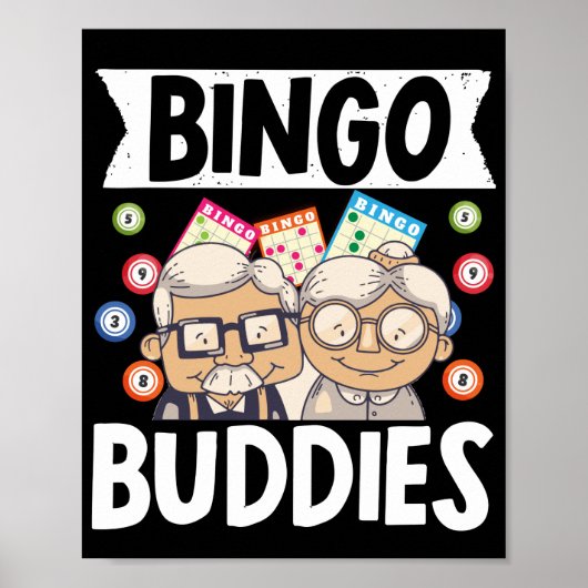 Bingo Buddies Funny Lucky Gambling Poster (Voorkant)