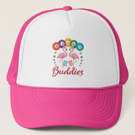 Bingo Buddies Player Flamingo Trucker Pet (Voorkant)