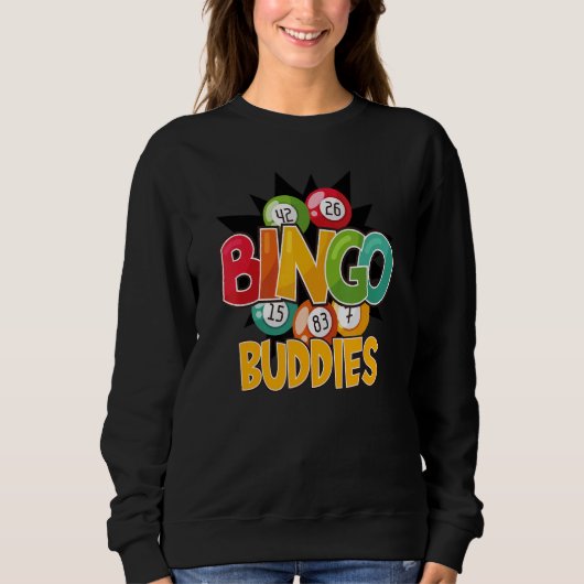 Bingo Buddies Player Lucky Game Lottery  Men Women Trui (Voorkant)
