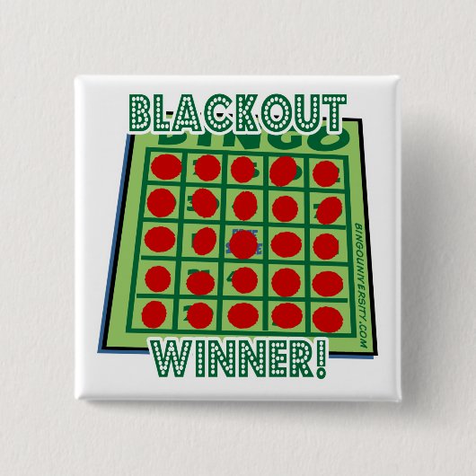 Bingo Button Blackout Bingo Winner! (Voorkant)