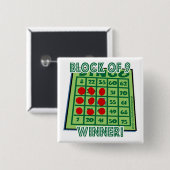 Bingo Button Block van 9 Bingo Winner! (Voorkant /achterkant)