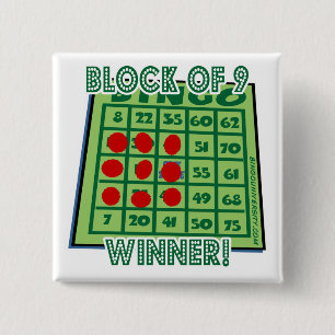 Bingo Button Block van 9 Bingo Winner!