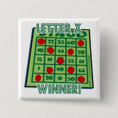 Bingo Button Letter "X" Winner! (Voorkant)