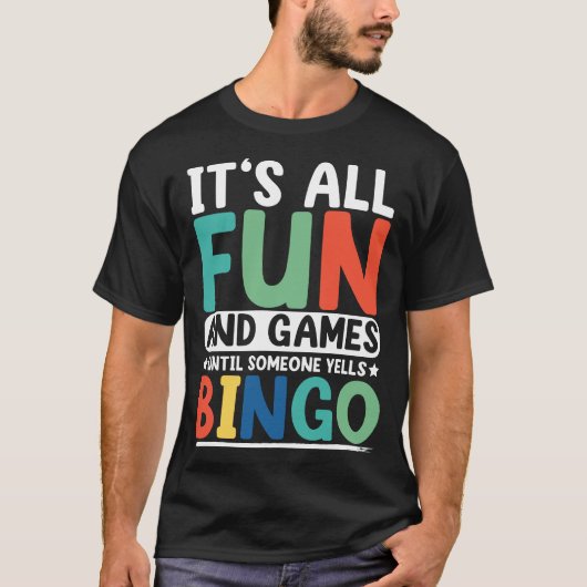 Bingo Caller Grappig Gokken Loterij Bingo Speler B T-shirt (Voorkant)