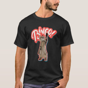 Bingo Caller Grappige Bingo Retro Katten Bingo T-shirt