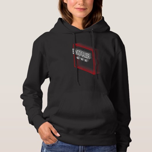 Bingo Caller Job Title Appreciation Retro Hoodie (Voorkant)