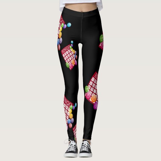 Bingo Card Bingo Lovers Print Leggings (Voorkant)