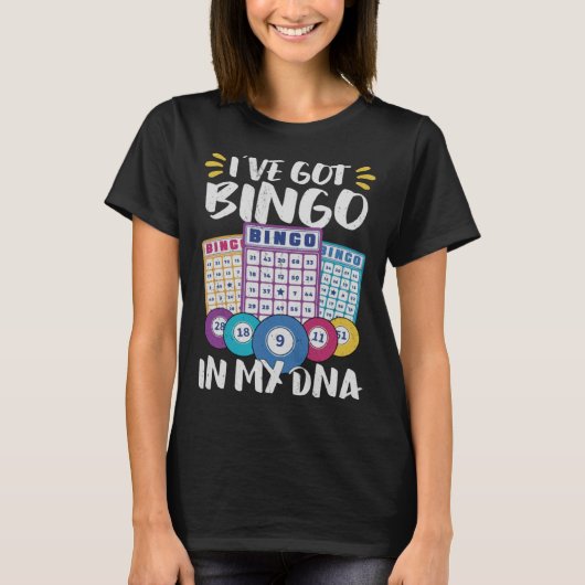 Bingo Card Game Grandma Bingo Player Bingo Cards T-shirt (Voorkant)