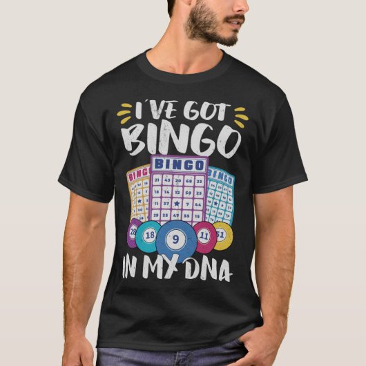 Bingo Card Game Grandma Bingo Player Bingo Cards T-shirt (Voorkant)