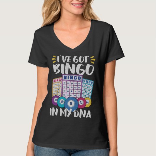 Bingo Card Game Grandma Bingo Player Bingo Cards T-shirt (Voorkant)