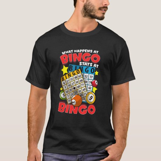 Bingo Card Game Player For Caller  Stays At Bingo T-shirt (Voorkant)