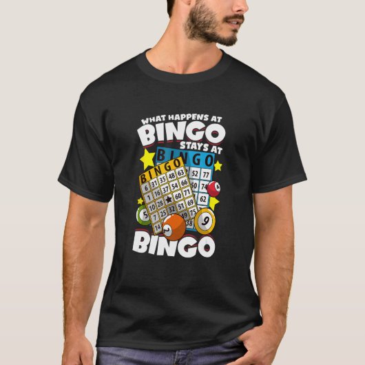 Bingo Card Game Player For Caller  Stays At Bingo  T-shirt (Voorkant)