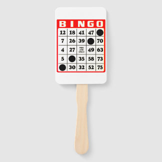 Bingo Card Hand Fan Handwaaier