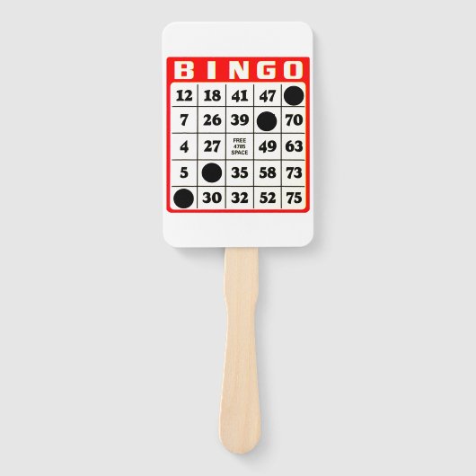 Bingo Card Hand Fan Handwaaier (Voorkant)