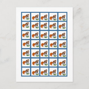 Bingo Card Markers All-star Blue Briefkaart