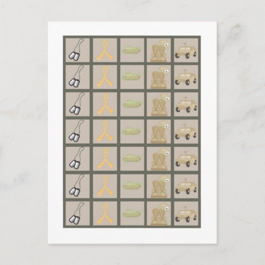 Bingo Card Markers ARMY ACU Camoflauge Digital Briefkaart (Voorkant)