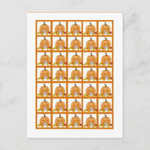 Bingo Card Markers Autumn Herfst Pumpkin Baby Briefkaart