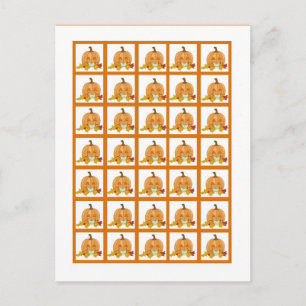 Bingo Card Markers Autumn Herfst Pumpkin Baby Briefkaart