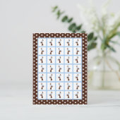 Bingo Card Markers Blue Mod Mam Polka Dots Briefkaart (Staand voorkant)