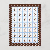 Bingo Card Markers Blue Mod Mam Polka Dots Briefkaart (Voorkant)