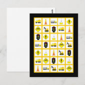 Bingo Card Markers Construction Briefkaart (Voorkant / Achterkant)