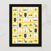 Bingo Card Markers Construction Briefkaart (Voorkant)