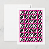 Bingo Card Markers Hot Pink Zebra Print Briefkaart (Voorkant / Achterkant)