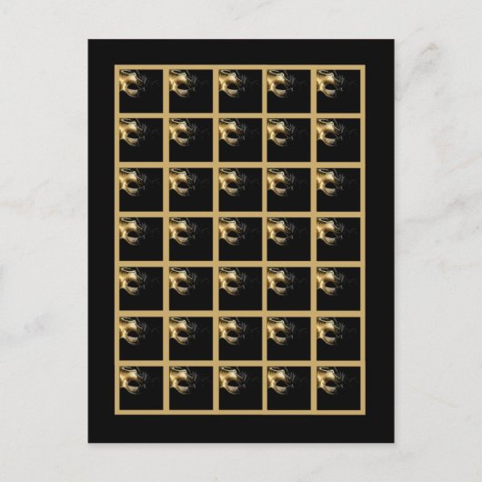 Bingo Card Markers Mis XV Gold Black Briefkaart (Voorkant)