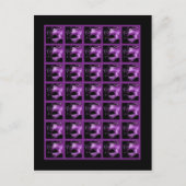 Bingo Card Markers Mis XV Paars Lila zwart Briefkaart (Voorkant)