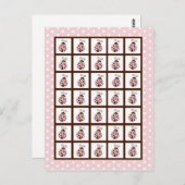 Bingo Card Markers Pink Ladybug Briefkaart (Voorkant / Achterkant)