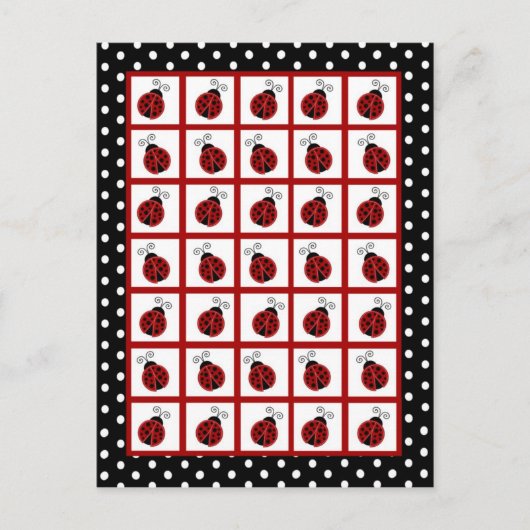 Bingo Card Markers Red Ladybug Briefkaart (Voorkant)