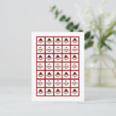 Bingo Card Markers Red Sock Monkey Briefkaart (Staand voorkant)