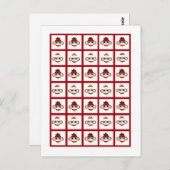 Bingo Card Markers Red Sock Monkey Briefkaart (Voorkant / Achterkant)