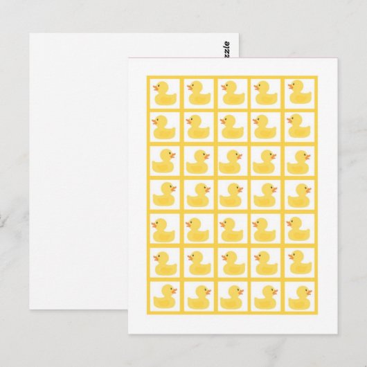 Bingo Card Markers Rubber Ducky Bubbles Briefkaart (Voorkant / Achterkant)