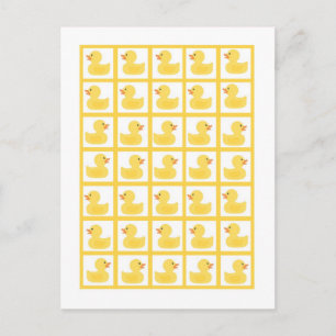 Bingo Card Markers Rubber Ducky Bubbles Briefkaart