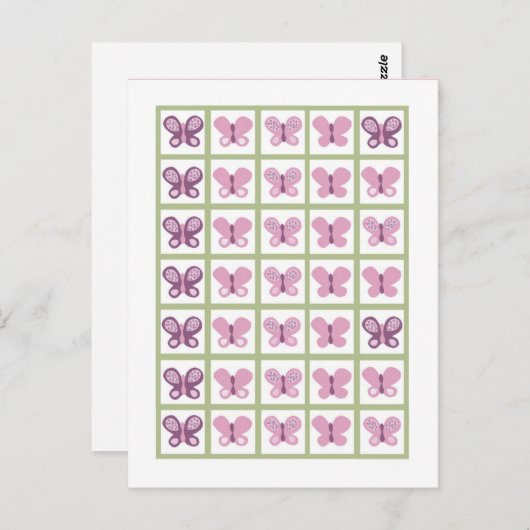 Bingo Card Markers Sugar Plum Butterfly Briefkaart (Voorkant / Achterkant)