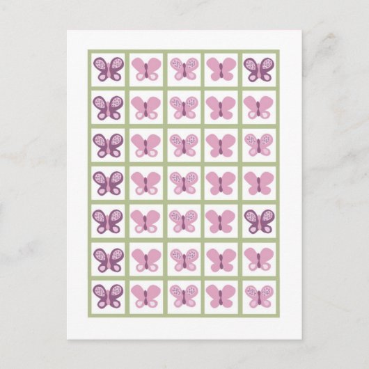 Bingo Card Markers Sugar Plum Butterfly Briefkaart (Voorkant)