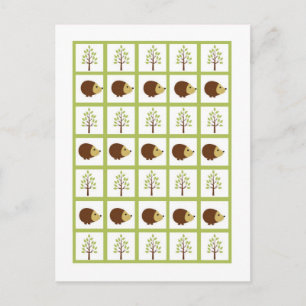 Bingo Card Markers Woodland Friends Fun Briefkaart