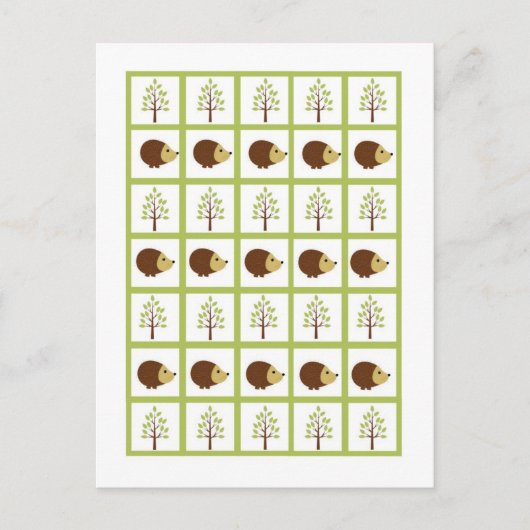 Bingo Card Markers Woodland Friends Fun Briefkaart (Voorkant)